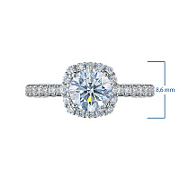 14K White Gold Ring with 31 Round-Cut Lab-Created Diamonds 1.613 CT.TW - изображение 3