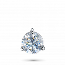 14K White Gold Pendant with 1 Round-Cut Lab-Created Diamond 1.033 CT.TW