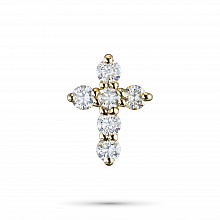 Yellow Gold Pendant with 6 Round-Cut Diamonds 0.249 CT.TW