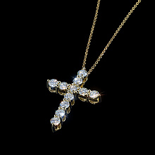 14K Yellow Gold Pendant with 11 Round-Cut Lab-Created Diamonds 1.877 CT.TW