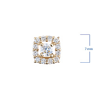 Yellow Gold Pendant with 13 Round-Cut Lab-Created Diamonds 0.685 CT.TW - изображение 3