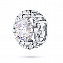 14K White Gold Pendant with 17 Round-Cut Lab-Created Diamonds 0.408 CT.TW