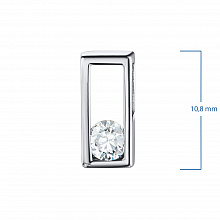 White Gold Pendant with 1 Round-Cut Diamond 0.189 CT.TW