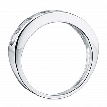 14K White Gold Ring with 7 Round-Cut Lab-Created Diamonds 1.303 CT.TW
