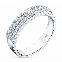 White Gold Ring with 45 Round-Cut Diamonds 0.25 CT.TW