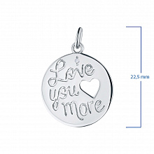 Sterling Silver Pendant with 1 Round-Cut Lab-Created Diamond 0.005 CT.TW