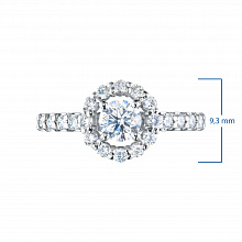14K White Gold Ring with 23 Round-Cut Lab-Created Diamonds 0.753 CT.TW