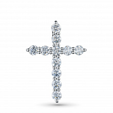 14K White Gold Pendant with 11 Round-Cut Lab-Created Diamonds 1.285 CT.TW