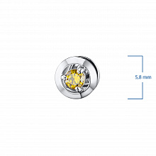 Sterling Silver Earring Studs with 2 Round-Cut Lab-Created Diamonds 0.164 CT.TW