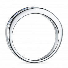 14K White Gold Ring with 7 Round-Cut Lab-Created Diamonds 1.024 CT.TW