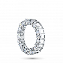 14K White Gold Pendant with 33 Round-Cut Lab-Created Diamonds 0.839 CT.TW