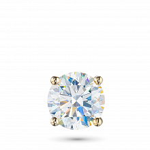 14K Yellow Gold Pendant with 1 Round-Cut Lab-Created Diamond 1.012 CT.TW