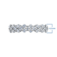 14K White Gold Ring with 25 Round-Cut Lab-Created Diamonds 0.578 CT.TW - изображение 3