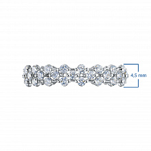 14K White Gold Ring with 25 Round-Cut Lab-Created Diamonds 0.578 CT.TW