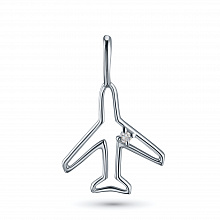 14K White Gold Pendant with 1 Round-Cut Lab-Created Diamond 0.007 CT.TW