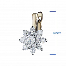 Earrings with 34 Round-Cut Diamonds 1.823 CT.TW