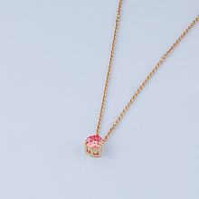 14K Yellow Gold Pendant with 1 Round-Cut Lab-Created Diamond 1.15 CT.TW