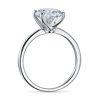 14K White Gold Ring with 1 Oval-Cut Lab-Created Diamond 1.01 CT.TW - изображение 3