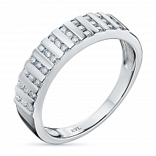 White Gold Ring with 33 Round-Cut Diamonds 0.3 CT.TW