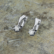 White Gold Earrings with 2 Round-Cut Lab-Created Diamonds 1.07 CT.TW