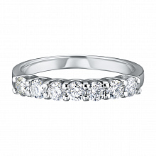 14K White Gold Ring with 7 Round-Cut Lab-Created Diamonds 0.588 CT.TW