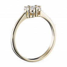 14K Yellow Gold Ring with 7 Round-Cut Lab-Created Diamonds 0.338 CT.TW
