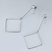 Sterling Silver Earring Studs with 2 Round-Cut Lab-Created Diamonds 0.027 CT.TW