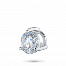 14K White Gold Pendant with 1 Round-Cut Lab-Created Diamond 1.033 CT.TW