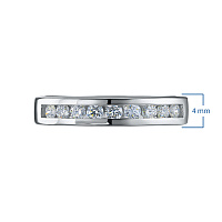 White Gold Ring with 9 Round-Cut Lab-Created Diamonds 0.432 CT.TW - изображение 2