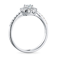 Sterling Silver Ring with 25 Round-Cut Lab-Created Diamonds 0.601 CT.TW - изображение 4