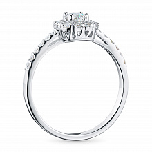 Sterling Silver Ring with 25 Round-Cut Lab-Created Diamonds 0.622 CT.TW