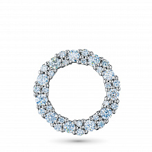 Sterling Silver Pendant with 33 Round-Cut Lab-Created Diamonds 0.91 CT.TW