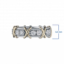 14K White and Yellow Gold Ring with 12 Round-Cut Lab-Created Diamonds 1.709 CT.TW