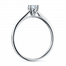 White Gold Ring with 1 Round-Cut Diamond 0.209 CT.TW