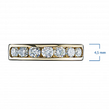 14K Yellow Gold Ring with 7 Round-Cut Lab-Created Diamonds 0.817 CT.TW