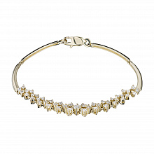 14K Yellow Gold Bracelet with 43 Round-Cut Lab-Created Diamonds 0.977 CT.TW