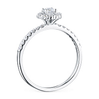 14K White Gold Ring with 27 Round-Cut Lab-Created Diamonds 0.432 CT.TW - изображение 4