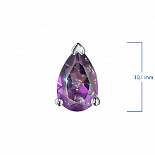 Sterling Silver Pendant with 1 Pear-Cut Amethyst 1.262 CT.TW