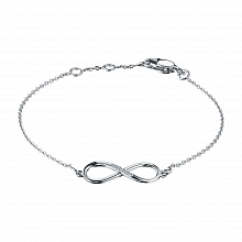 Sterling Silver Bracelet with 5 Round-Cut Lab-Created Diamonds 0.032 CT.TW