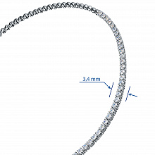14K White Gold Necklace with 57 Round-Cut Lab-Created Diamonds 8.566 CT.TW