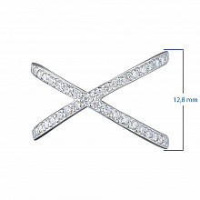 14K White Gold Ring with 45 Round-Cut Lab-Created Diamonds 0.448 CT.TW