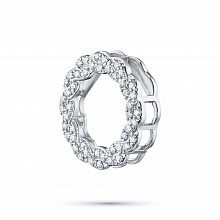 14K White Gold Pendant with 48 Round-Cut Lab-Created Diamonds 0.331 CT.TW