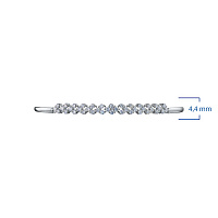 14K White Gold Bracelet with 40 Round-Cut Lab-Created Diamonds 1.249 CT.TW - изображение 3