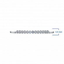 14K White Gold Bracelet with 40 Round-Cut Lab-Created Diamonds 1.249 CT.TW