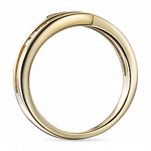 14K Yellow Gold Ring with 14 Round-Cut Lab-Created Diamonds 0.249 CT.TW