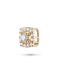 Yellow Gold Pendant with 13 Round-Cut Lab-Created Diamonds 0.685 CT.TW - изображение 2