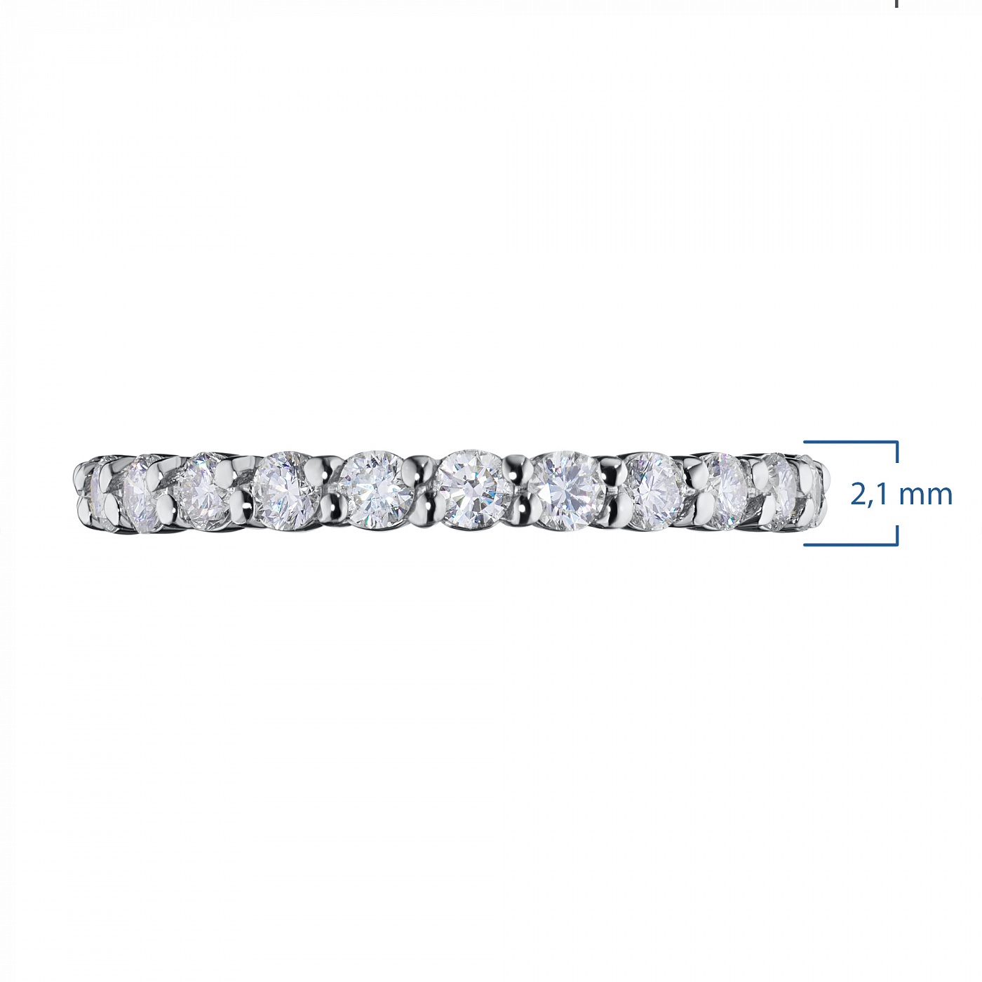 14K White Gold Ring with 13 Round-Cut Diamonds 0.528 CT.TW - buy