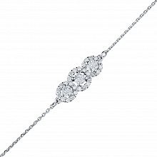 14K White Gold Bracelet with 31 Round-Cut Lab-Created Diamonds 0.509 CT.TW