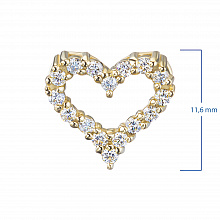 14K Yellow Gold Pendant with 16 Round-Cut Lab-Created Diamonds 0.373 CT.TW