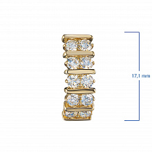 14K Yellow Gold Earrings with 20 Round-Cut Lab-Created Diamonds 1.237 CT.TW